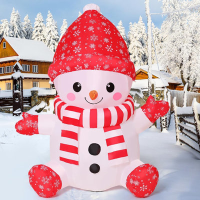 4.4 FT Christmas Inflatables Outdoor Decorations, Inflatable Baby Snowman