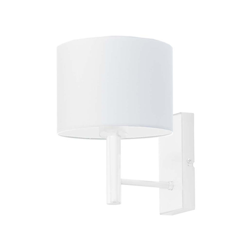 Awez Armed Sconce, White, White