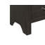 Table de chevet transitionnelle 1pc table de chevet avec glissières centrales gris anthracite