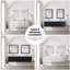 Meuble-lavabo double 84 po X P 22 po D, dessus en marbre de Carrare et ensemble de robinet