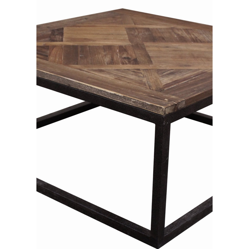Rouen Solid Wood Top Coffee Table, 18" H x 39" L x 39" W