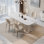 Light luxury rectangular dining table
