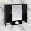 Armoire de rangement murale moderne avec miroir, rangement dissimulé et barre à serviettes Modern