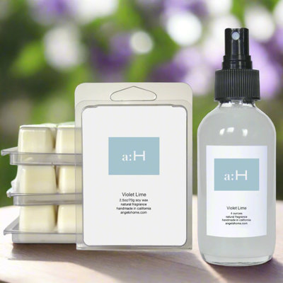 A: H bougie lime violette