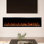 Foyer électrique encastré ou mural 72 "Aerus, compatible avec Alexa ou Google Home, bûches et cristaux, télécommande