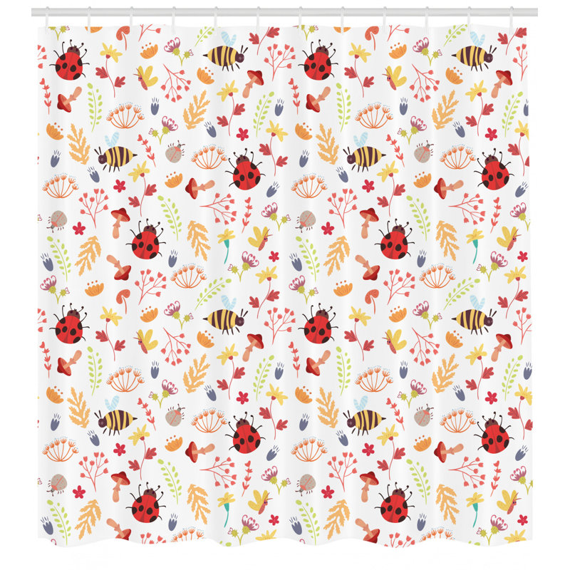 Shower Curtain with Hooks Included, 70" H x 69" W