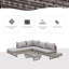 Outdoor Dezia Aluminium 5 - Person Seating Group with Cushions