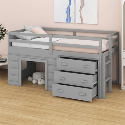 Loft Bed With Drawers And Shelf