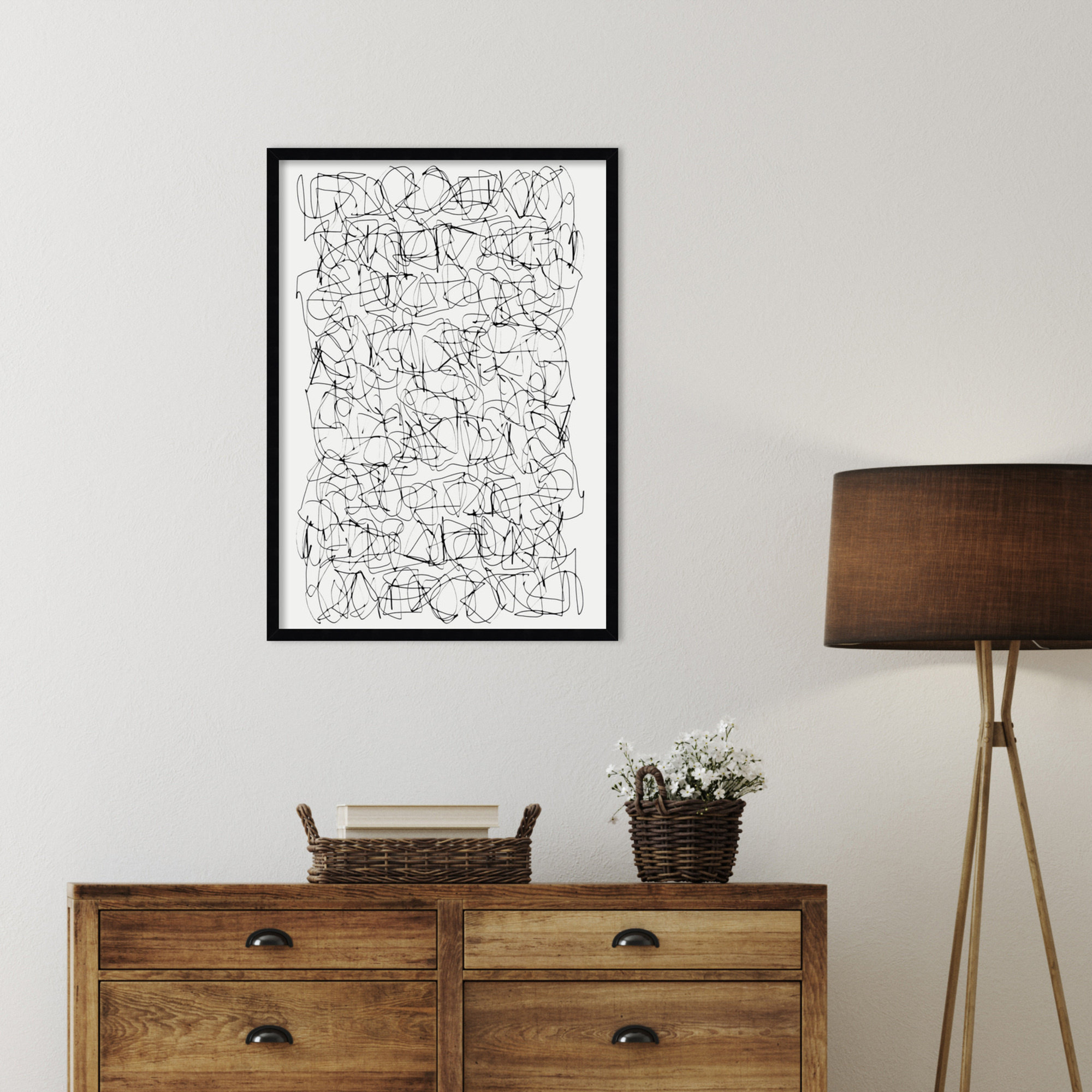 Circuitry by Dan Hobday, Black, 33" H X 24" W