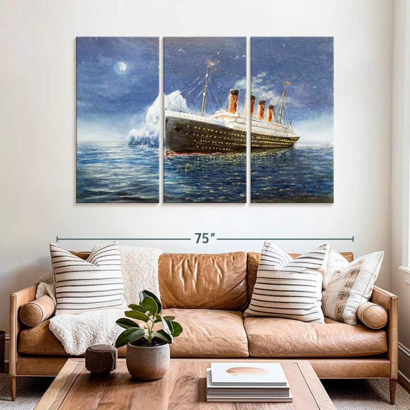 Aletra Titanic Sailing At Night, 42" H x 65" W