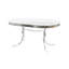 Brilliana Oval Metal Base Dining Table