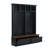 Farmhouse 4-In-1 Hall Tree With Wood Grain Bench And Storage Drawers, Black-1315732259