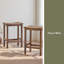 Tabouret de bar d'extérieur à hauteur de comptoir en bois d'acacia, ensemble de 2