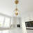 Ember 3 Light Satin Brass Pendant Clear Glass Shade with Satin Brass Finish