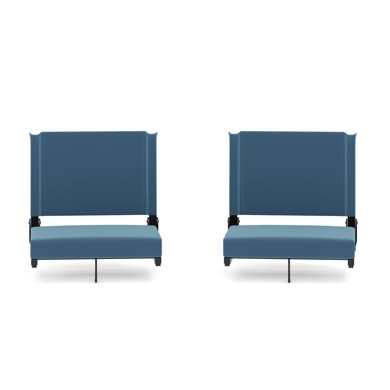 Fender Padded Stadium Chair with Handle and Bleacher Hook, Teal