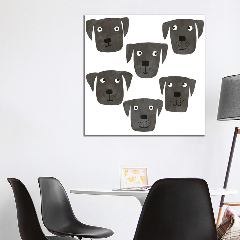 Black Labrador Retriever Dog By Nic Squirrell - Wrapped Canvas Painting by Nic Squirrell - Wrapped Canvas Painting