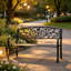 Banc de jardin élégant, banc de parc, banc d'extérieur à deux places avec dossier