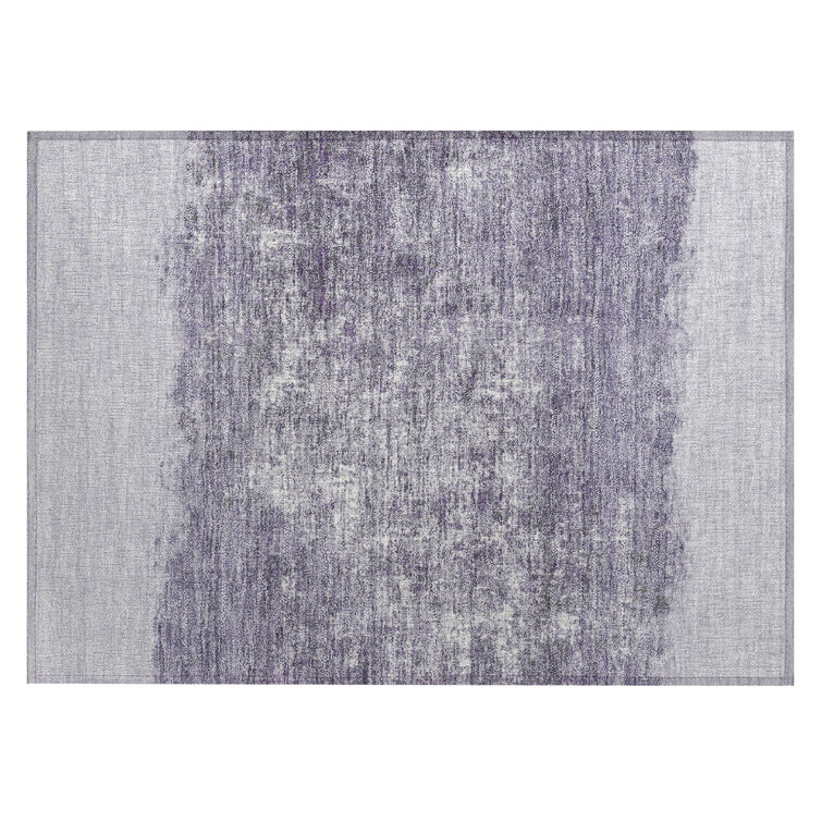 Machine Washable Indoor/Outdoor Husby ACN2214 Striped Rug