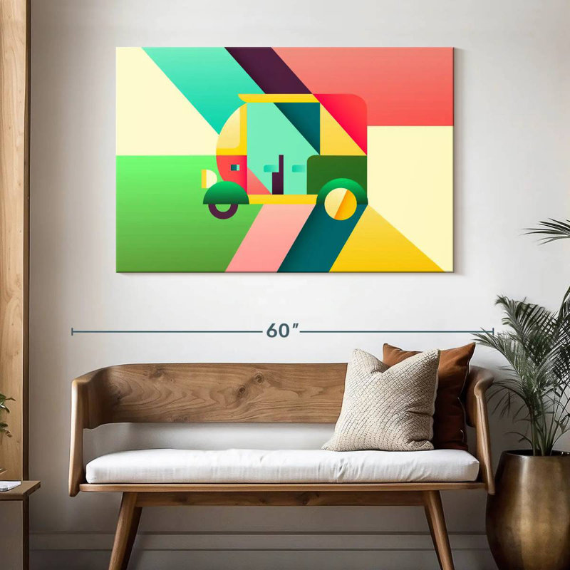 Mehar Abstract Rickshaw, 32" H x 48" W
