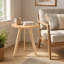 Table d'appoint ronde avec structure en bois