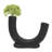 Tiarrah Vases Stoneware Ceramic Sculptural Arch Tube Form Modern Single Decorative Accent Vase Contemporary Curved Ceramic Stoneware Vessel for Floral Display Abstract U-Shape Statement Vase Decor-613785285