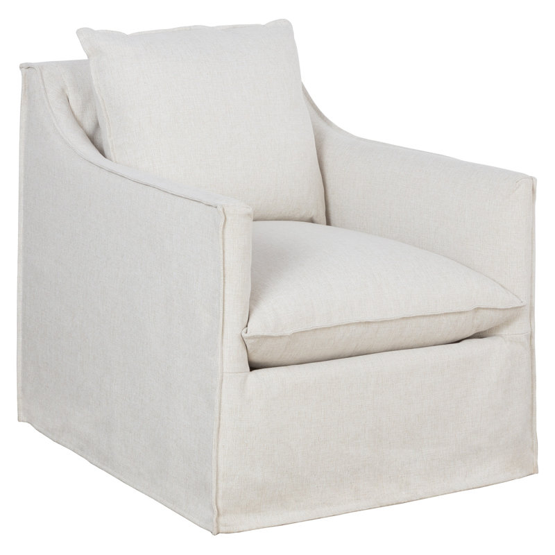 Cape May Slipcovered Swivel Chair, Swivel Glider, 3172 Greentea