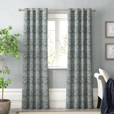 Moroccan Paisley Easy Care Eyelet Room Darkening Curtains