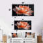 Orange orange, gris, glamour, lotus photo II - lotus, ensemble d'art sur toile-976150717