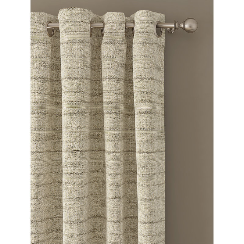 Paire de rideaux obscurcissant avec œillets SILK, Sable