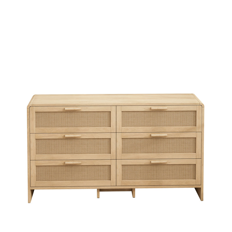 Armoire d'angle en forme d'arc - 6 tiroirs, pratique 50,71 po, Naturel