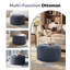 Repose-pieds capitonné rond 27,2 po avec rangement-373192636