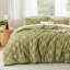 Ensemble d'édredon de taille très grand Coussin rose, ensemble de lit capitonné Boho, literie à carreaux de style Shabby Chic, 3 pièces, 1 édredon géométrique à carreaux et 2 taies décoratives-1960535220-1960535229