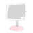Hello Kitty Touch Pro Cute LED Makeup Mirror 2.0 for Dorm Room Decor, QI Charging Base to Phone