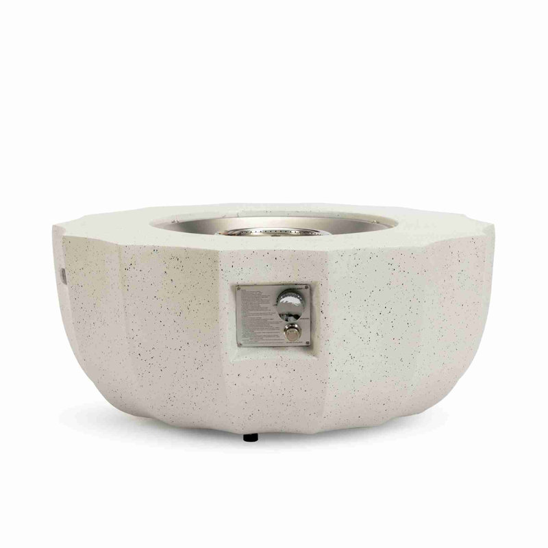 36" Propane Gas Fire Pit Table, Beige