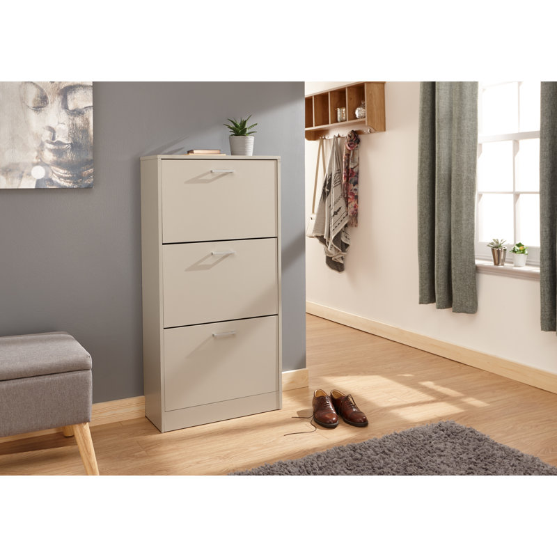 18 Pair Shoe Storage Cabinet, Grey