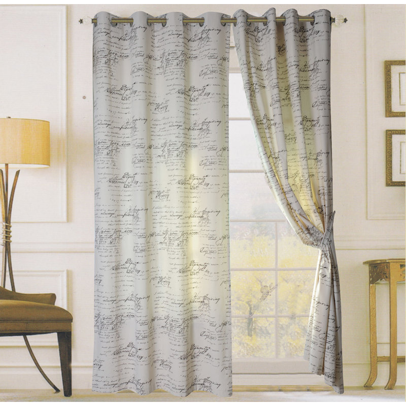 Panneau de rideau simple obscurcissant avec œillets Ciaran, beige