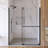 30 - 60 In.W X 72 In.H Sliding Door Semi-Frameless Shower Door In Matted Black Finish