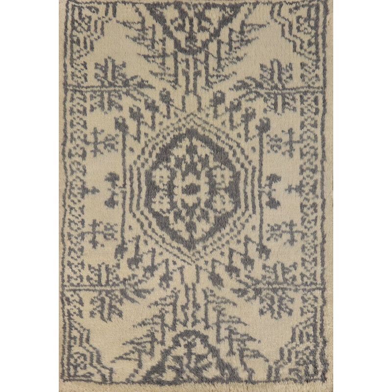 Handmade Moroccan Oriental Accent Rug 2x3
