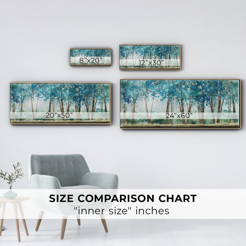 Sunwashed Grove- Framed Canvas, 24" H x 60" W