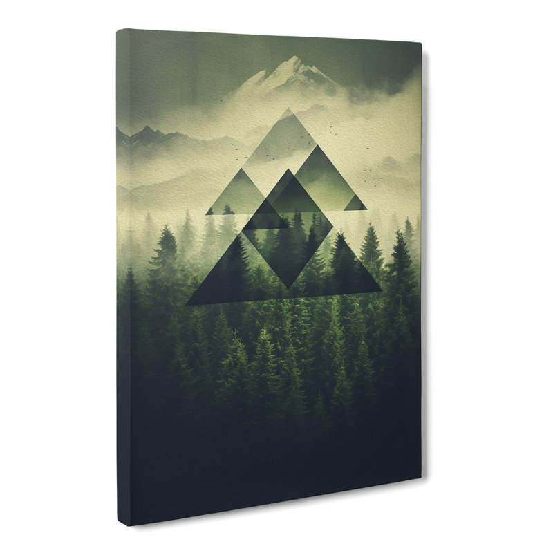 Forest Geometric - Wrapped Canvas, 50cm H x 35cm W x 3cm D