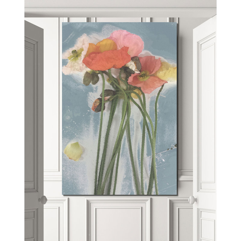 «Poppy Spray I», reproduction, H 48 po x l 32 po x P 1,5 po, Toile tendue