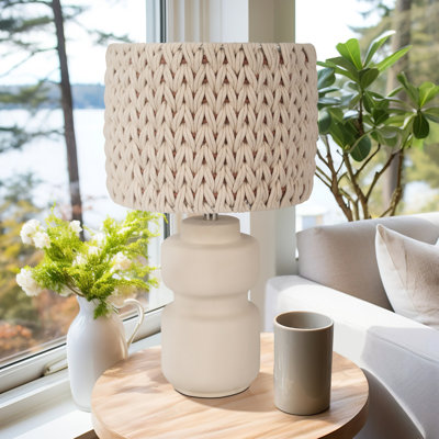 23" Ceramic Table Lamp, Perfect for Sophisticated Decor Enthusiasts - 13" x 13" x 23"