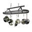 Premier USA Handcrafted Gourmet 3 ft Classic Oval Hanging Pot Rack-491932306-491932318