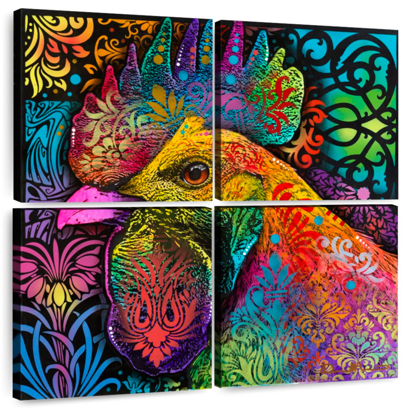 Brampt Rooster Swirls, 26" H x 26" W