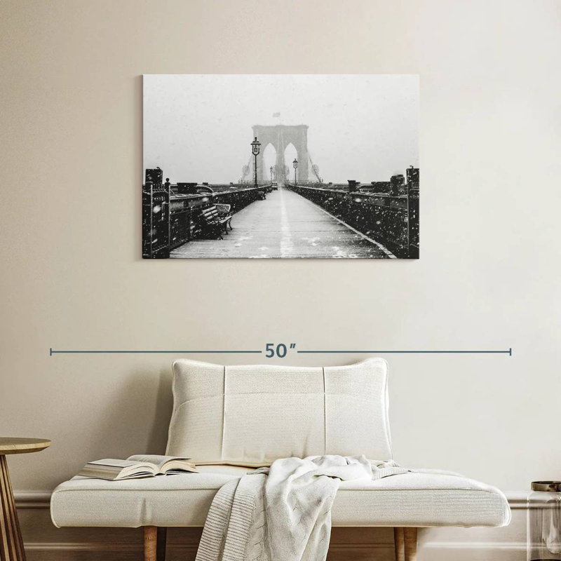 Nicci Winter au pont de Brooklyn, H 24 po x l 36 po