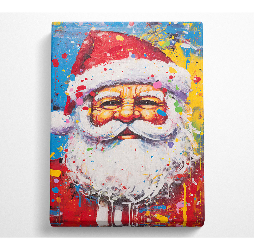 Santa Splash - Einzelner Bilderrahmen Kunstdrucke auf Leinwand