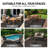 Geometric Border Dark Gray/Natural Easy-Care Jute-Style Indoor/Outdoor Flat Woven Area Rug-648601958-648601952