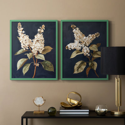 Série FLORAL CLVI - reproduction encadrée de qualité supérieure - prête à être accrochée - aucun clou requis - aucun clou requis