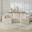 Canapé modulaire compact en velours côtelé modulaire compact de style minimaliste moderne-1760164549