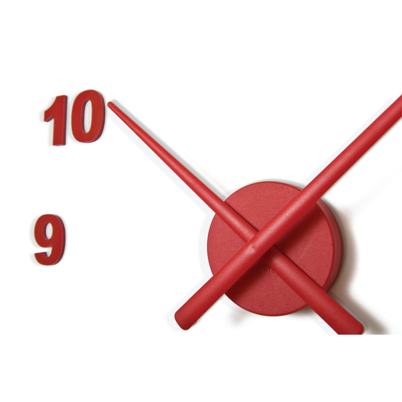 OJ Analog Wall Clock, Small, Rojo